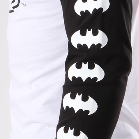 DC Comics - Tee Shirt Manches Longues Raglan Logos Noir