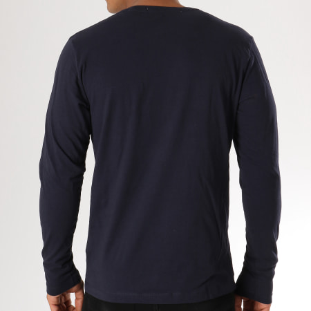 Calvin Klein - Tee Shirt Manches Longues Institutional 9592 Bleu Marine