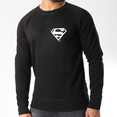 DC Comics - Sudadera con logo trasero y cuello redondo Negro