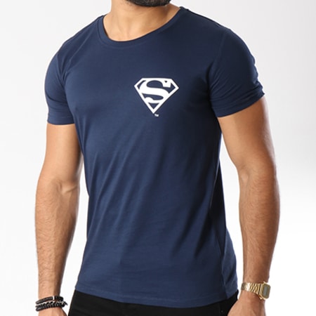 DC Comics - Camiseta Back Logo Azul Marino
