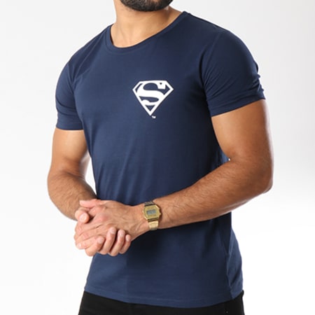 DC Comics - Camiseta Back Logo Azul Marino