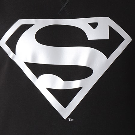 DC Comics - Tee Shirt Manches Longues Silver Logo Noir
