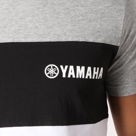 Yamaha - Tee Shirt Tape Blanc Noir Gris Chiné