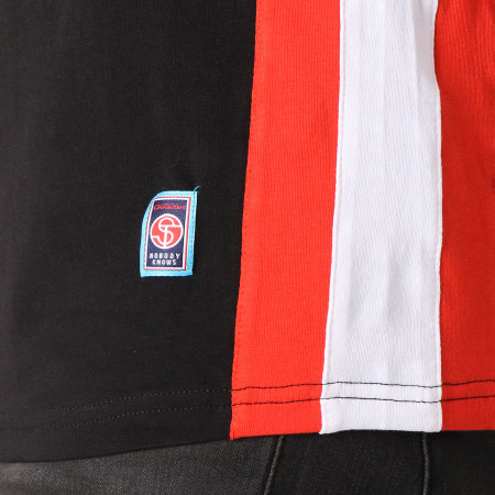 Yamaha - Tee Shirt Manches Longues Avec Bandes Long Noir Blanc Rouge
