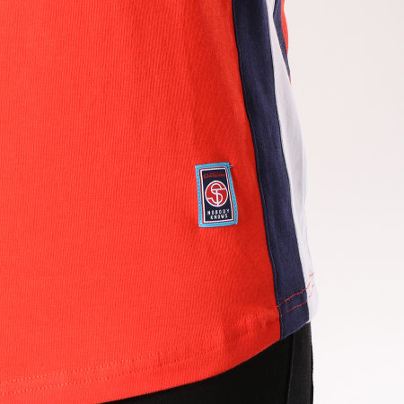 Yamaha - Tee Shirt Manches Longues Avec Bandes Long Rouge Bleu Marine Blanc