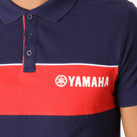 Yamaha - Polo Manches Courtes Pick Bleu Marine Rouge