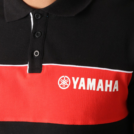 Yamaha - Polo Manches Courtes Pick Noir Rouge