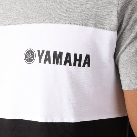 Yamaha - Tee Shirt Tape Noir Gris Chiné Blanc