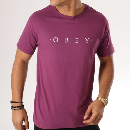 Obey - Tee Shirt Novel Violet