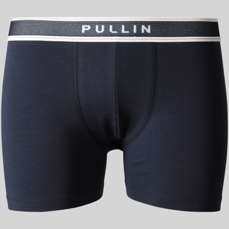 Pullin - Boxer Master Coton Bleu Marine Blanc 