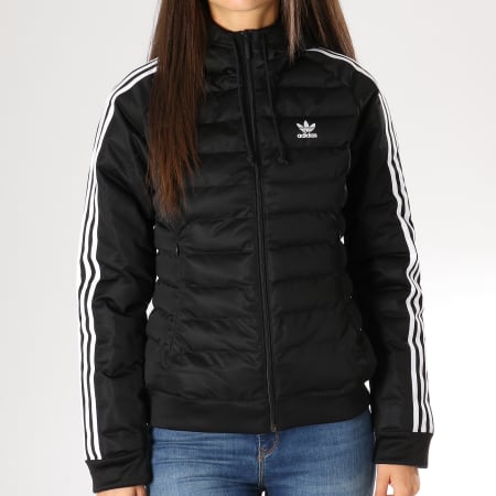 Adidas Originals - Veste Zippée Capuche Femme DH4587 Noir Blanc