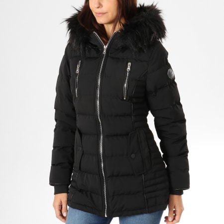 Project X Paris Parka Femme Fourrure F185002 Noir Ryses