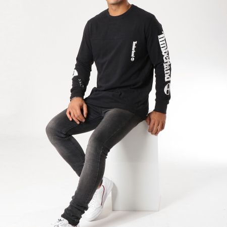 Timberland - Tee Shirt Manches Longues Statement Style A1MKP Noir