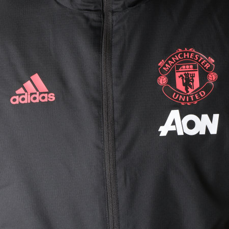 Adidas Sportswear - Veste Zippée Capuche Winter Manchester United CW7626 Noir Rouge