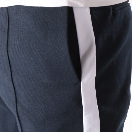 Selected - Pantalon Avec Bandes Special Gair Bleu Marine Blanc