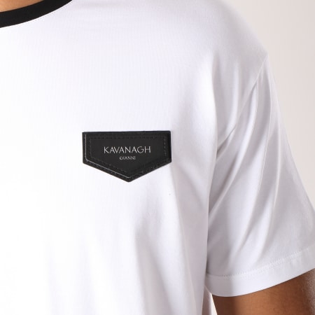 Gianni Kavanagh - Tee Shirt Oversize Avec Bandes Panel GK Ribbon Blanc Noir