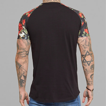 Good For Nothing - Tee Shirt Oversize Bloom Raglan Noir Floral