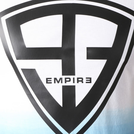 93 Empire - Tee Shirt 93 Empire Dégradé Blanc Bleu