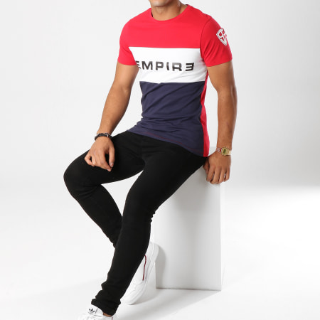 93 Empire - Tee Shirt 93 Empire Tricolore Bleu Marine Blanc Rouge