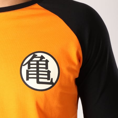 Dragon Ball Z - Tee Shirt Kame Symbol Orange Noir