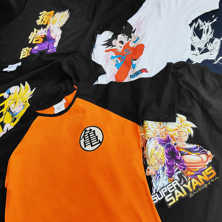 Dragon Ball Z - Tee Shirt Kame Symbol Orange Noir