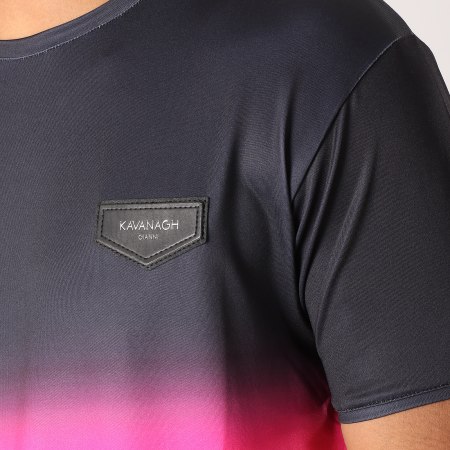 Gianni Kavanagh - Tee Shirt Oversize Techno Faded Noir Dégradé Rose 