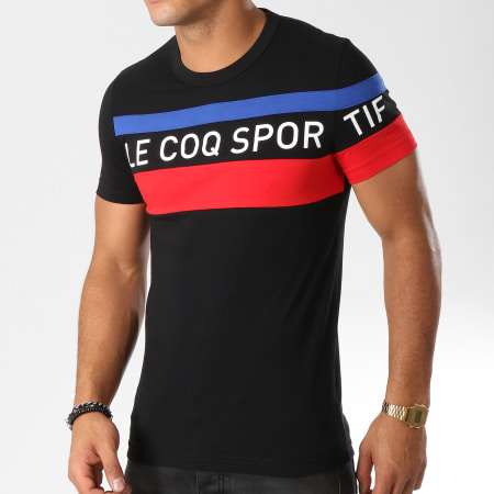 Le Coq Sportif - Tee Shirt Essential N5 Noir Bleu Marine Rouge