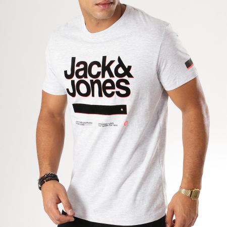 Jack And Jones - Tee Shirt Blake Gris Clair Chiné