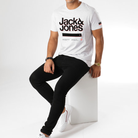 Jack And Jones - Tee Shirt Blake Gris Clair Chiné