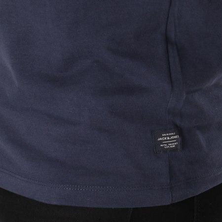 Jack And Jones - Tee Shirt Manches Longues Roak Bleu Marine