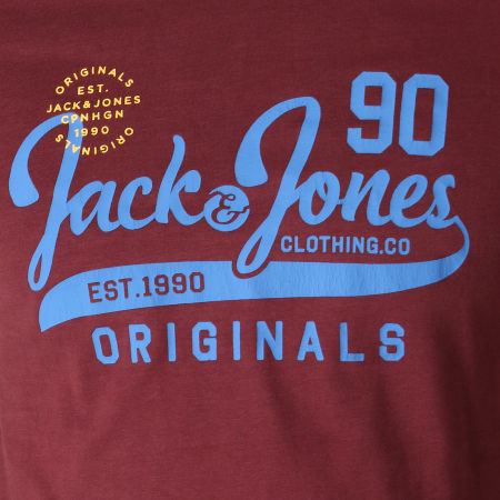 Jack And Jones - Tee Shirt Manches Longues Roak Bordeaux