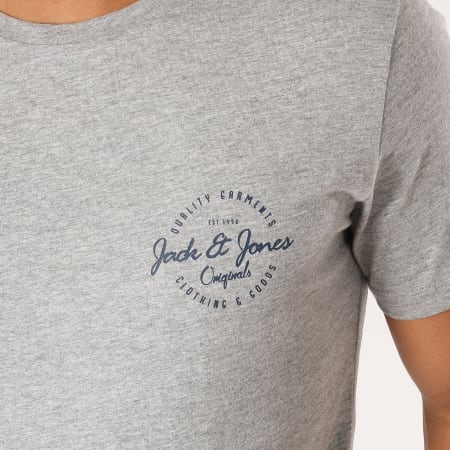 Jack And Jones - Tee Shirt Rafsmen Gris Clair Chiné