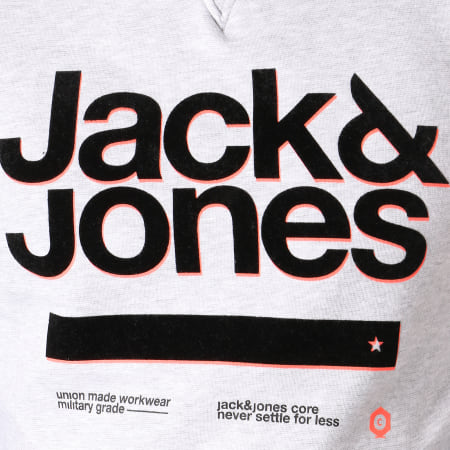 Jack And Jones - Sweat Capuche Billie Gris Clair Chiné