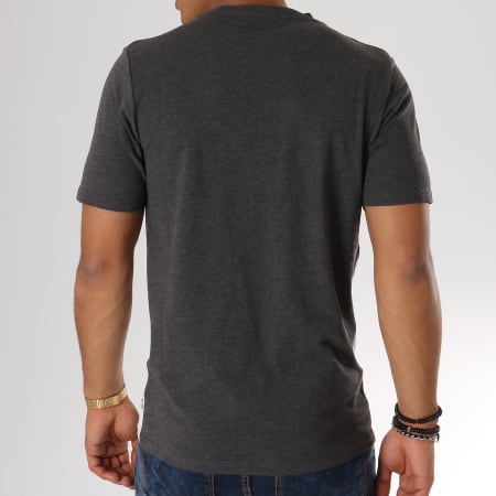 Only And Sons - Tee Shirt Hamill Gris Anthracite Chiné Bordeaux Blanc