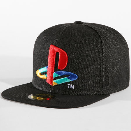 Playstation - Casquette Snapback Logo Noir Gris Chiné