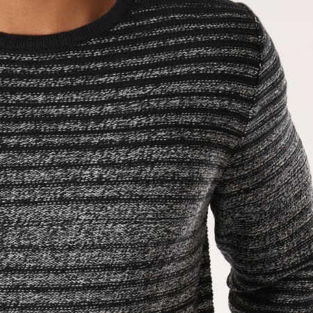 Selected - Pull Andrew Noir Gris Chiné