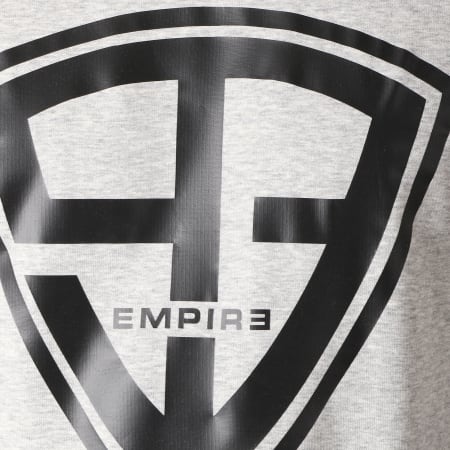93 Empire - Sweat Crewneck 93 Empire Sleeves Gris Chiné