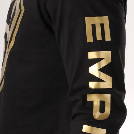 93 Empire - Tee Shirt Manches Longues 93 Empire Sleeves Noir Or