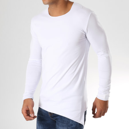 Ikao - Tee Shirt Manches Longues Asymétrique F266 Blanc