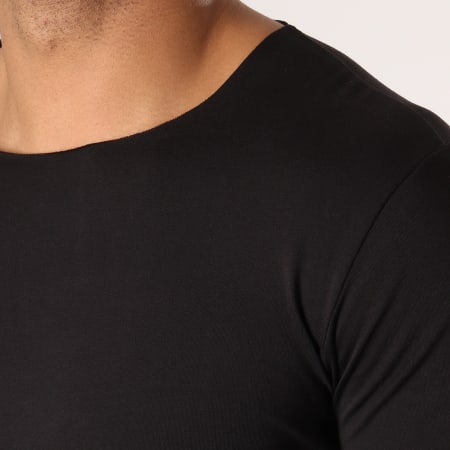 Ikao - Tee Shirt Manches Longues Asymétrique F266 Noir