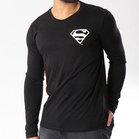 DC Comics - Tee Shirt Manches Longues Back Logo Noir