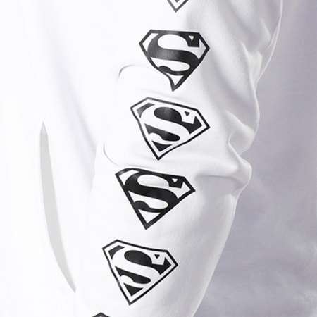 DC Comics - Sweat Capuche Logos Blanc