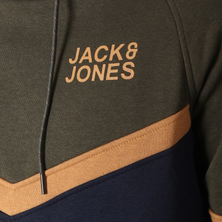 Jack And Jones - Sweat Capuche Balou Vert Kaki Bleu Marine