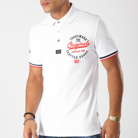 Jack And Jones - Polo Manches Courtes Grade Blanc