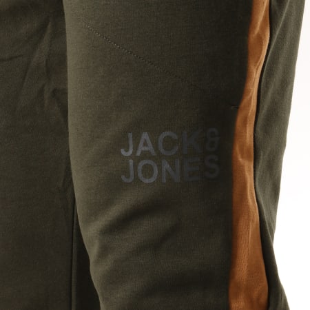 Jack And Jones - Pantalon Jogging Avec Bandes Bold Vert Kaki