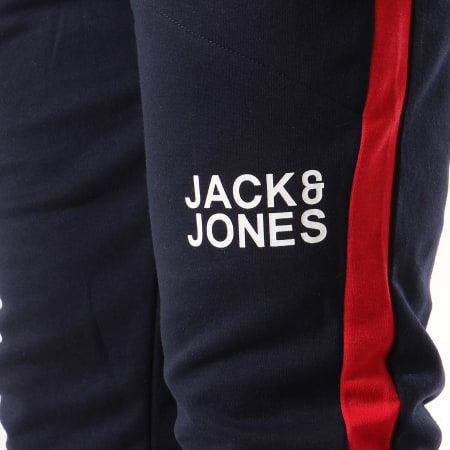 Jack And Jones - Pantalon Jogging Avec Bandes Bold Bleu Marine