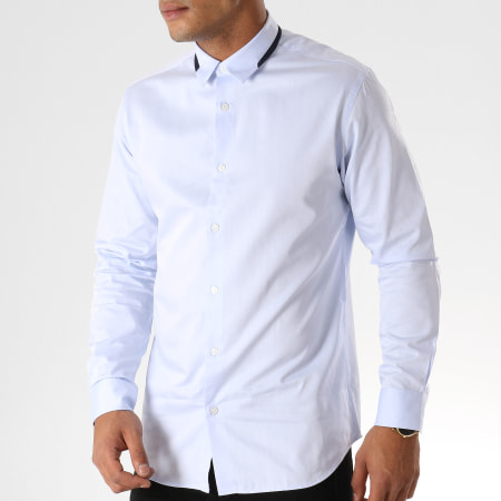 Selected - Chemise Manches Longues Slimmiro Bleu Clair