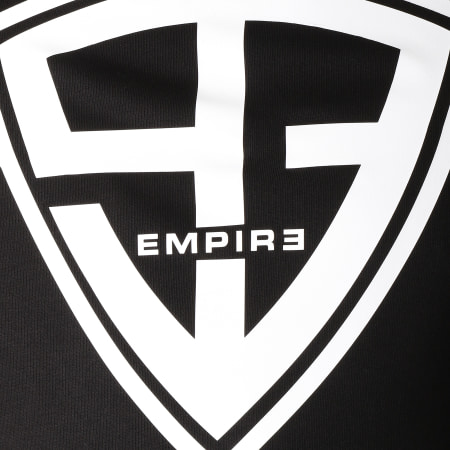 93 Empire - 93 Impero Maniche Felpa con cappuccio Nero Bianco
