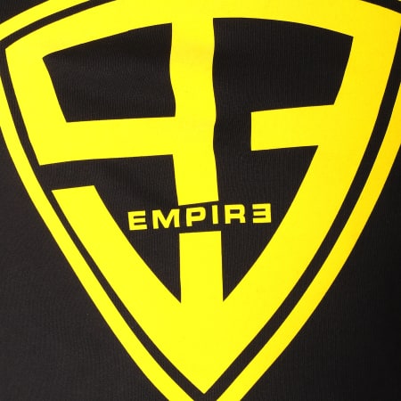 93 Empire - Sweat Capuche 93 Empire Sleeves Noir Jaune