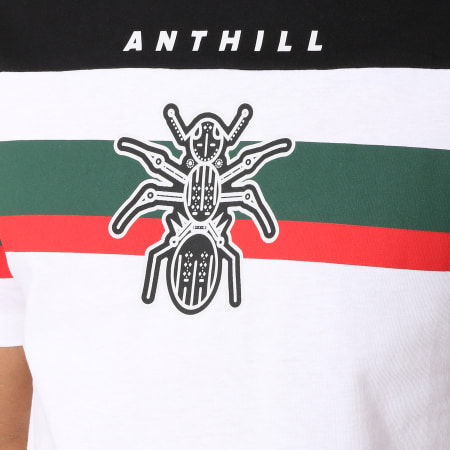 Anthill - Tee Shirt Torso Blanc Noir Rouge Vert
